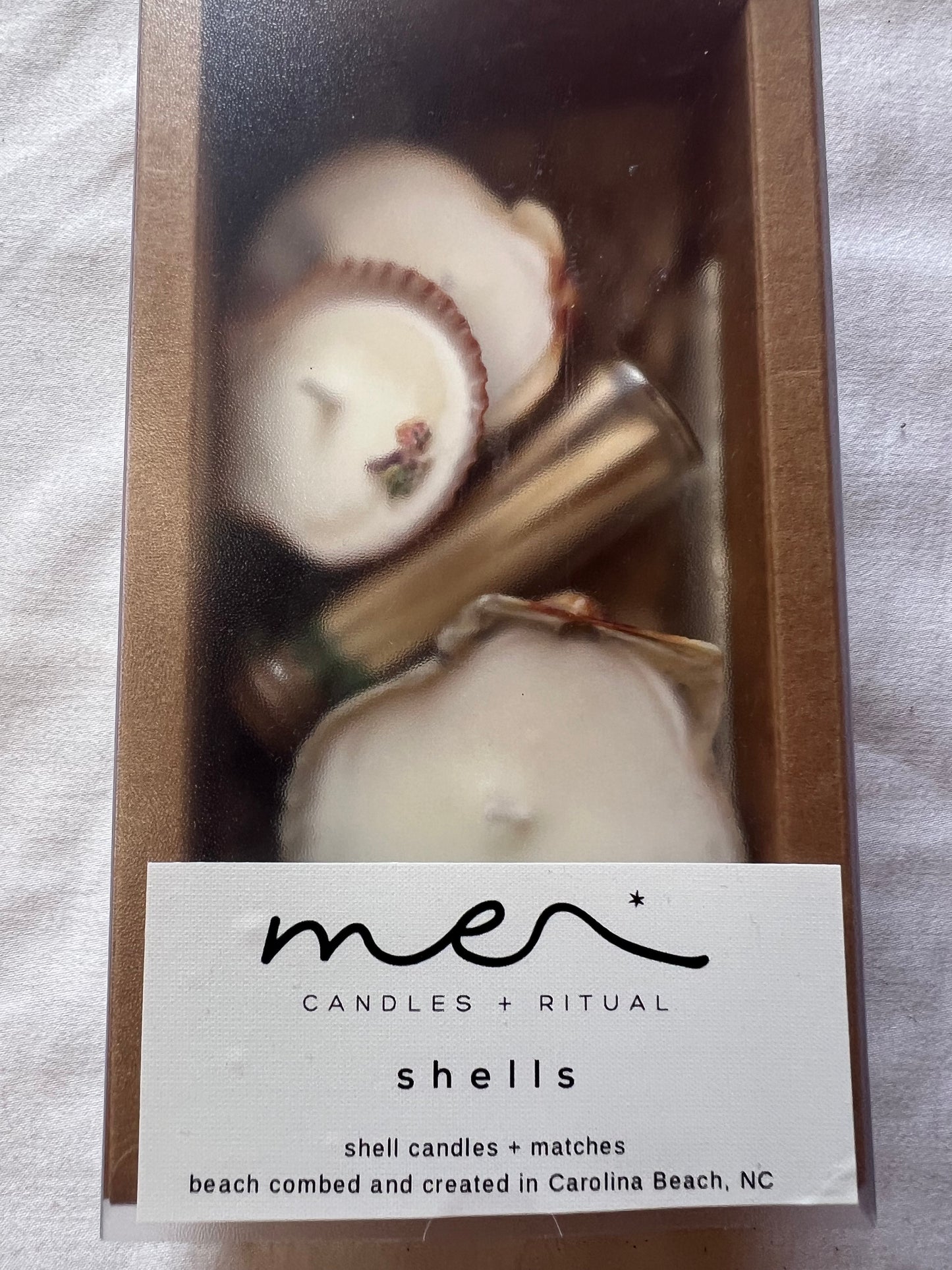 Seashell Candle Gift Box - Soy Wax Shell Candles & Matches